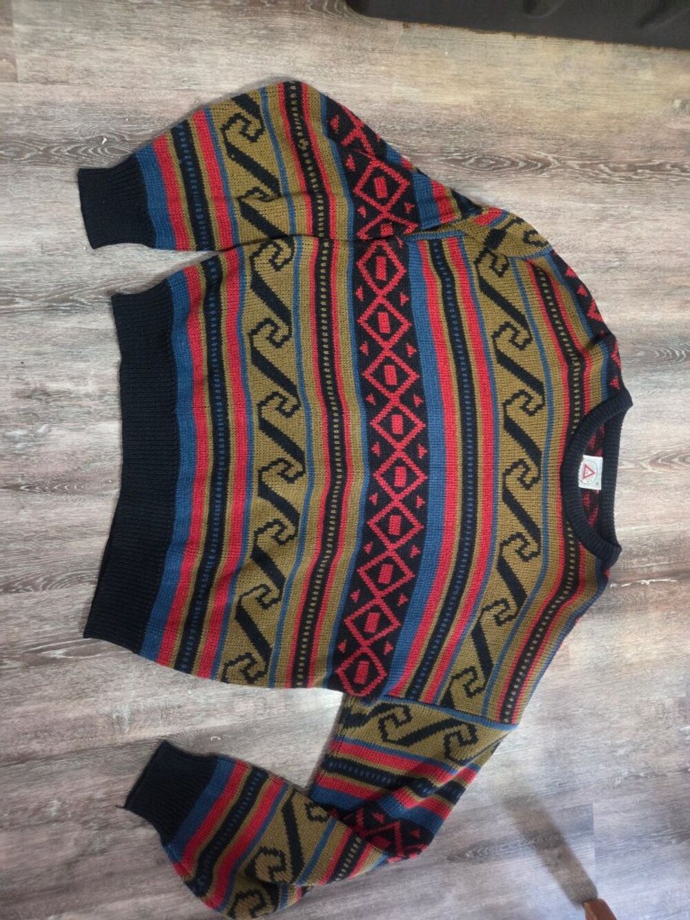 Peter Jon Sweater Mens XL Multicolor Fair Isle Crewneck Retro Cozy Acrylic